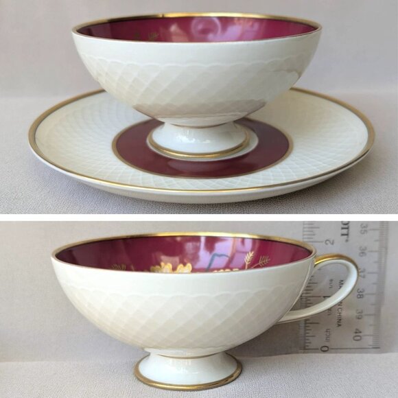 50s Royal Heidelberg Winterling Bavaria Germany White Iris Tea Cup and Saucer - Picture 3 of 9